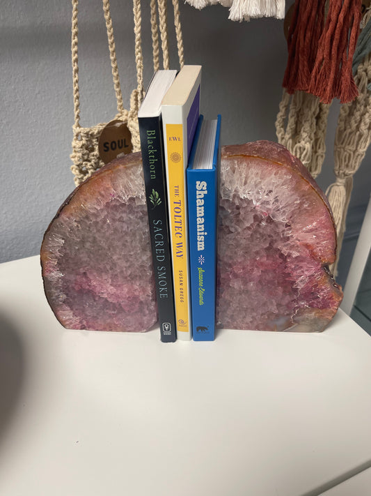 Agate Bookends - Pink - Set of 2