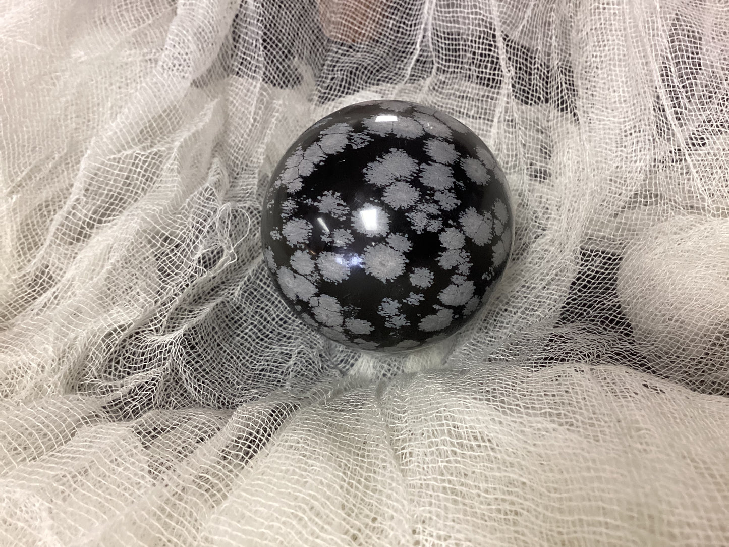 Snowflake Obsidian Sphere