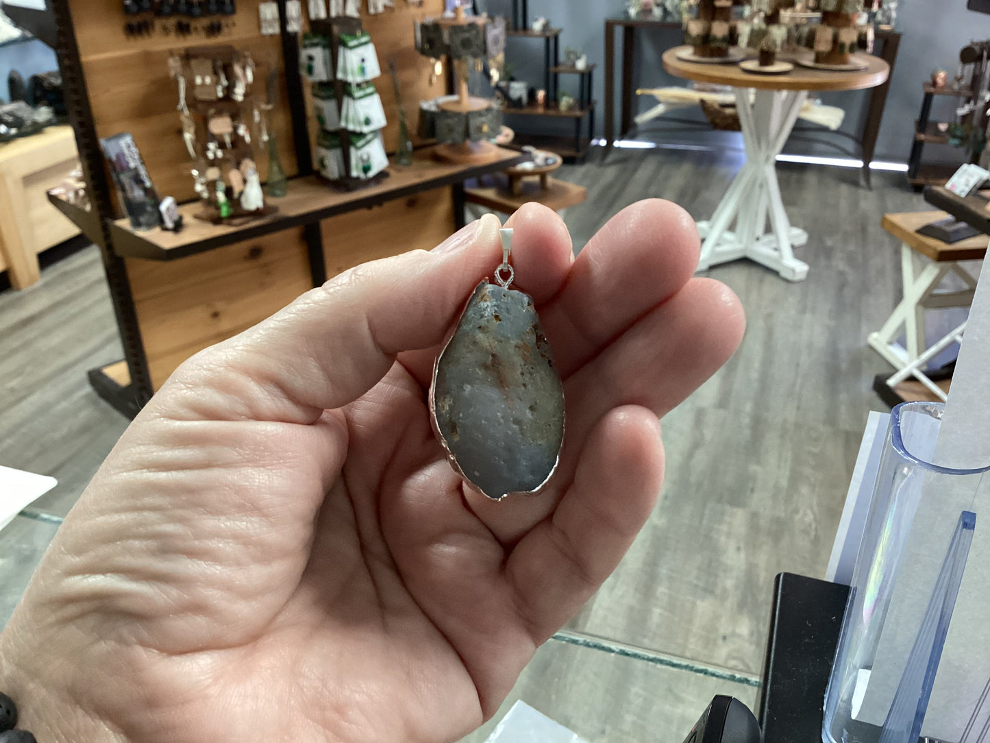 Geode Pendant with Point
