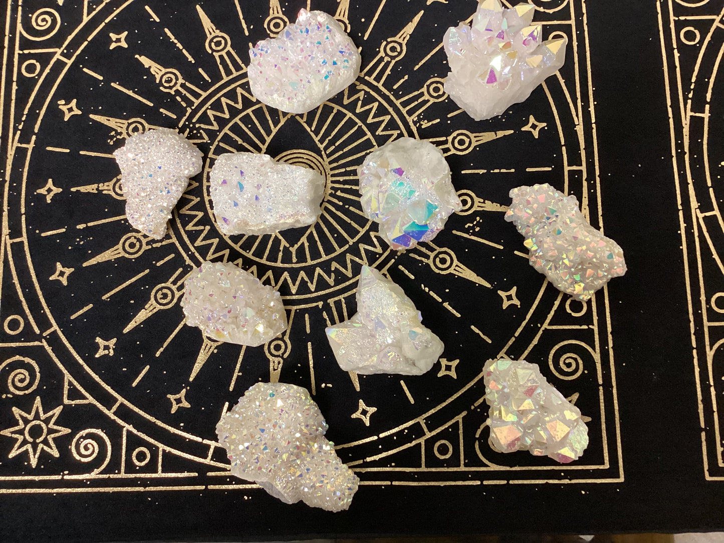 Angel Aura Quartz Clusters Raw