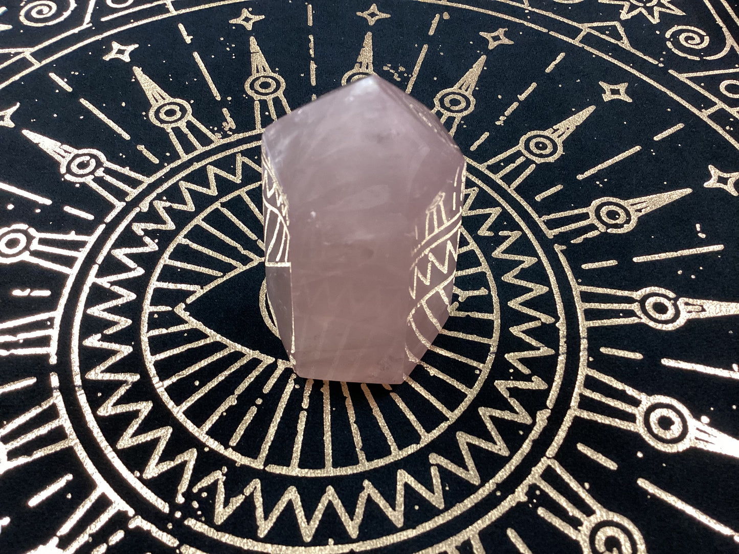 Rose Quartz Tower Faceted - Large