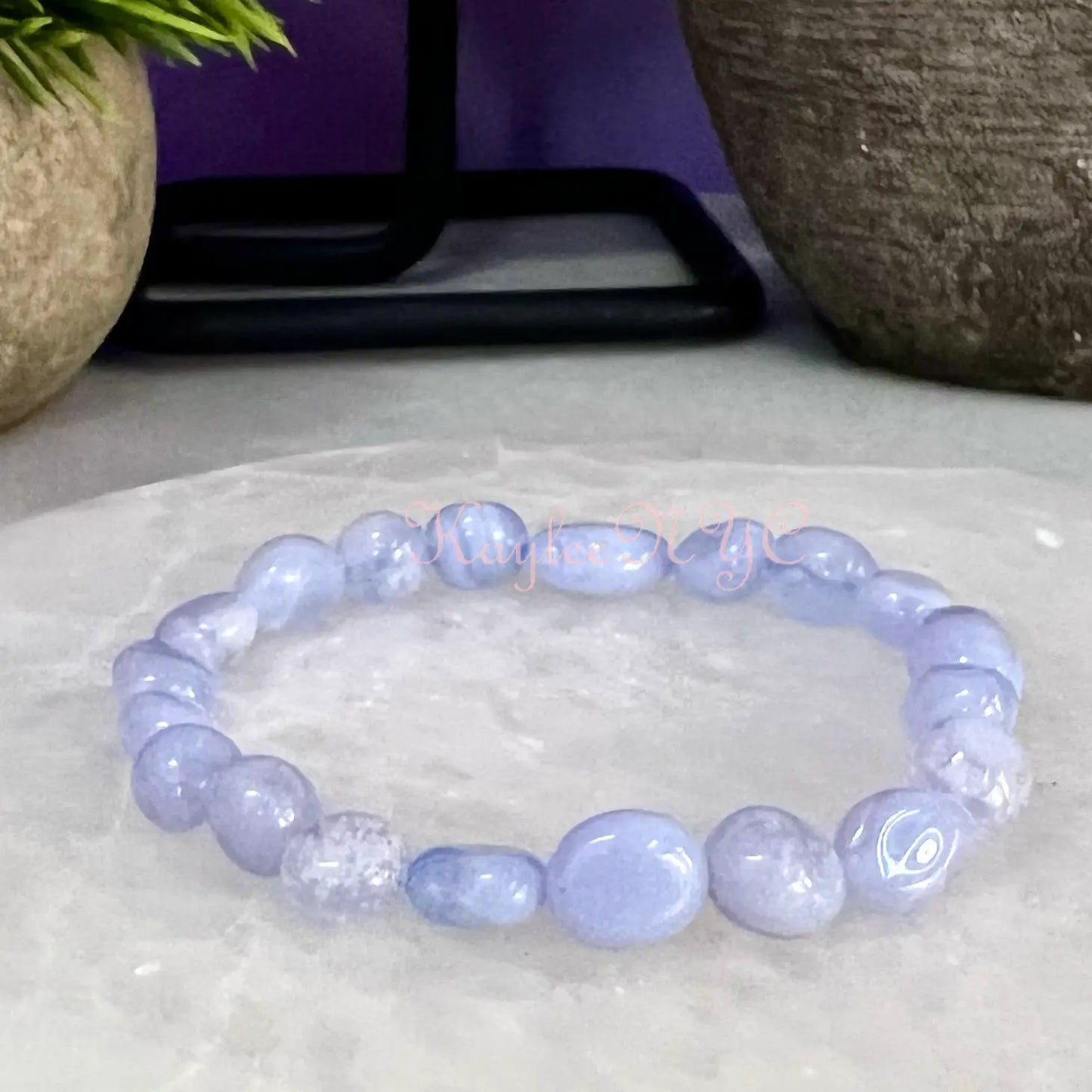 Elastic Bracelets - Blue Lace Agate