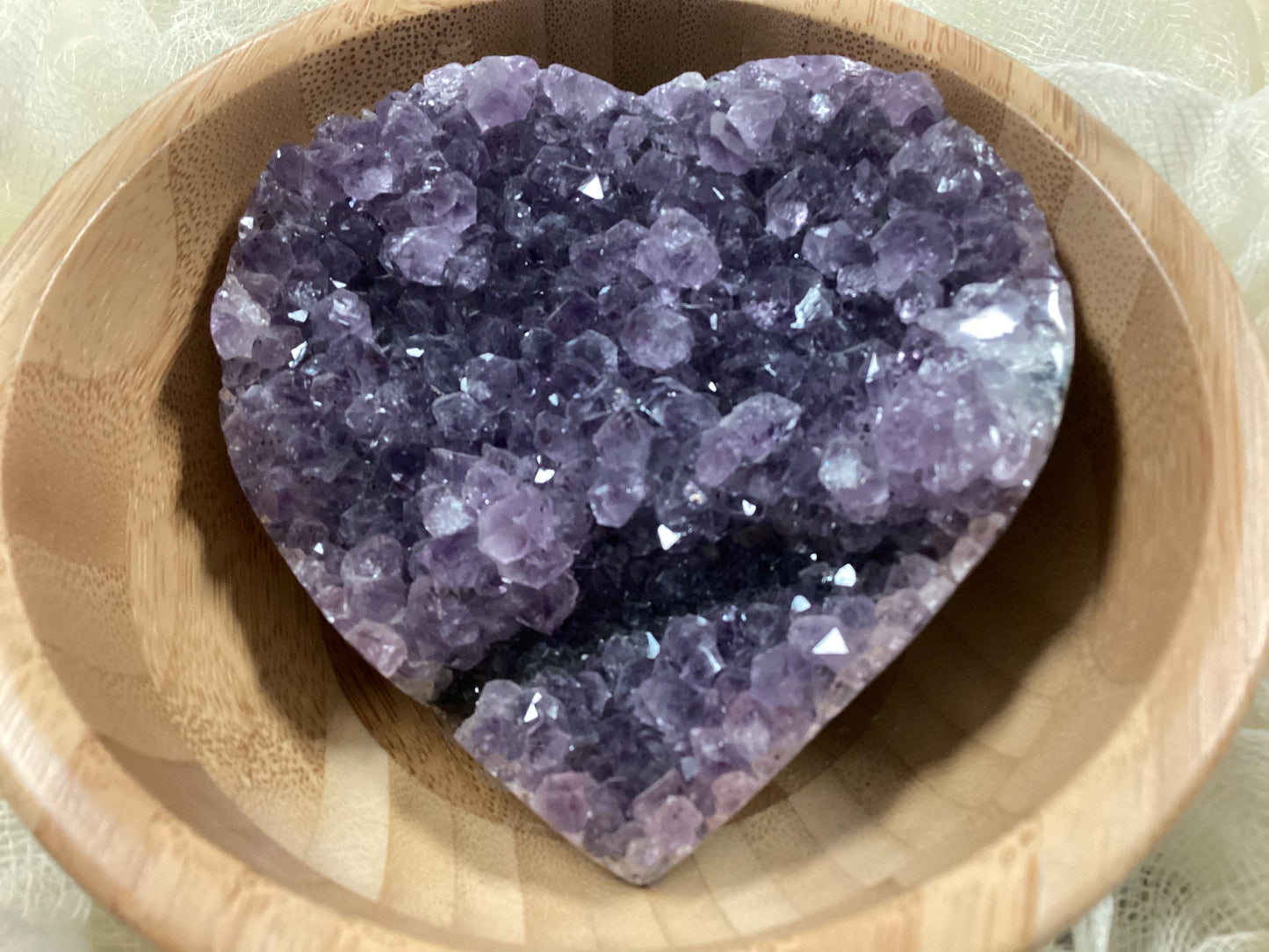 Amethyst Druzy Heart