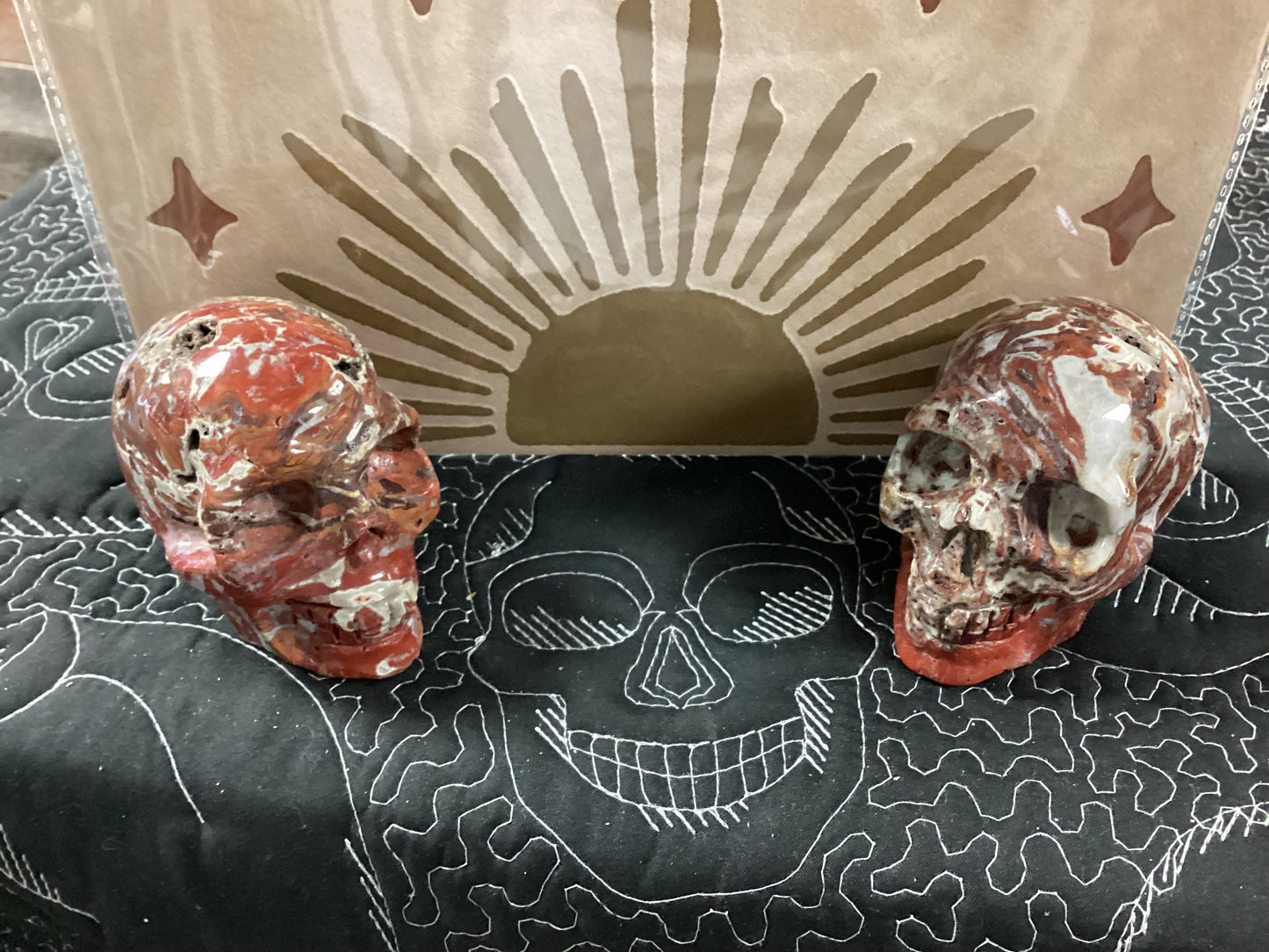 Red Agate Crystal Skull