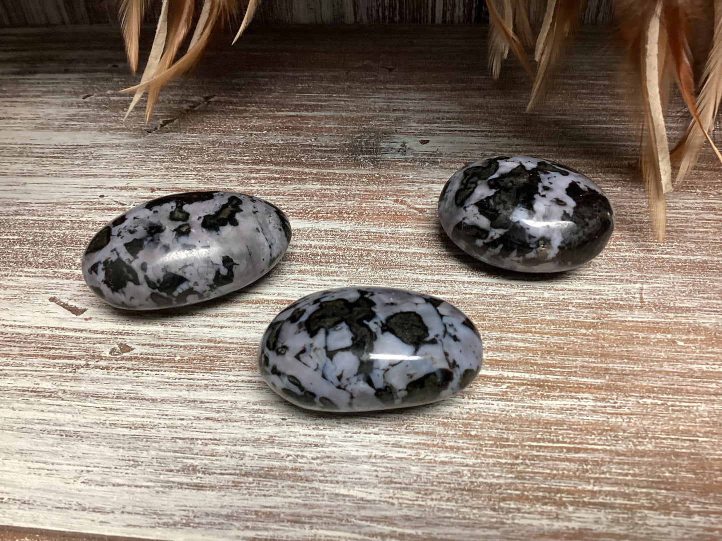 Indigo Gabbro Crystal Palm Stones