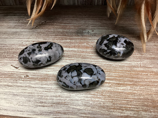 Indigo Gabbro Crystal Palm Stones
