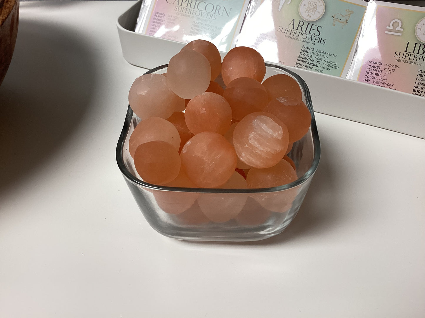 Orange Selenite Spheres