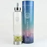 Crystal Clear Water Bottle with Citrine Stones