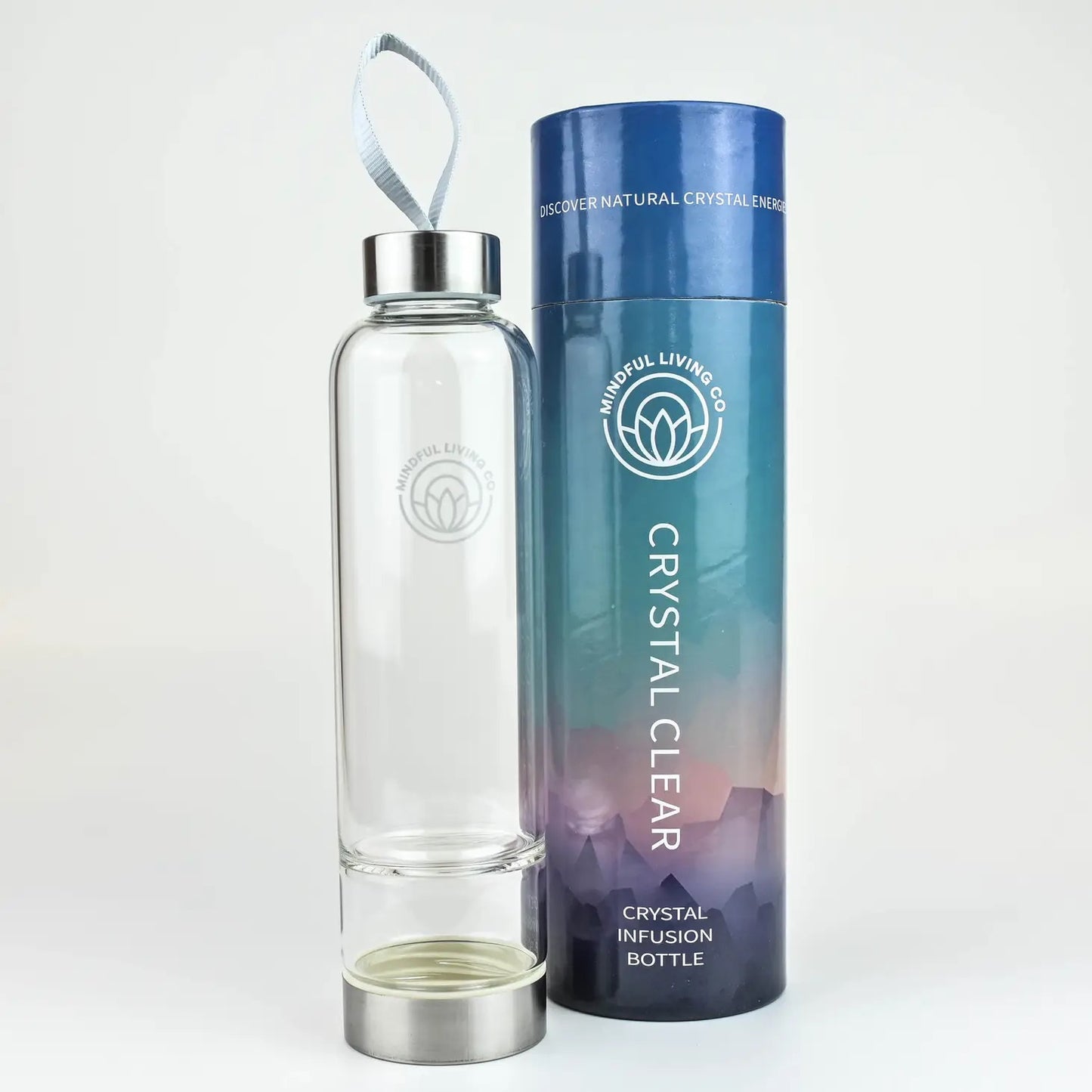 Crystal Clear Water Bottle - Empty Base to Fill With Your Own Crystals