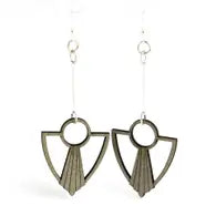 Art Deco Anchor Fan Earrings