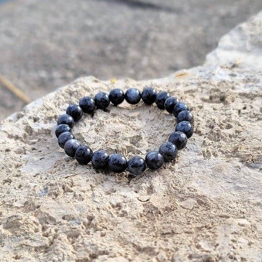 Elastic Bracelets - Larvikite