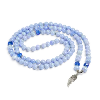 108 Bead Mala - Blue Lace Agate