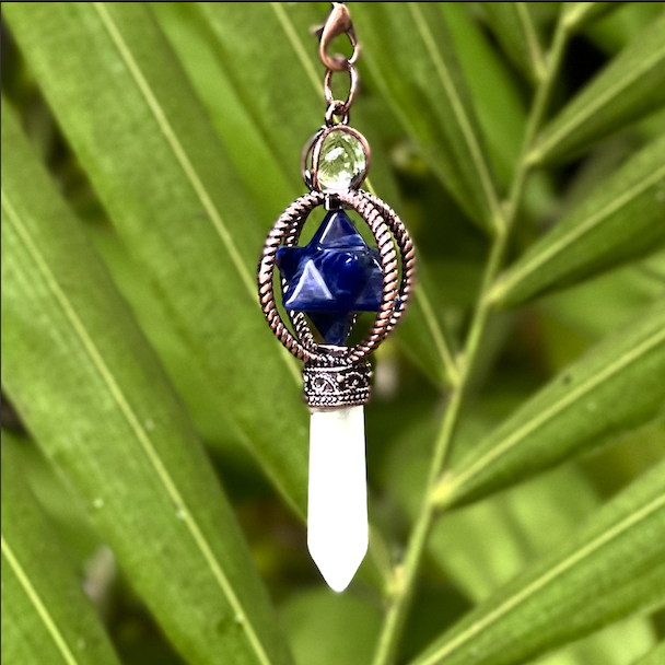 Sodalite Merkaba Copper Pendulum