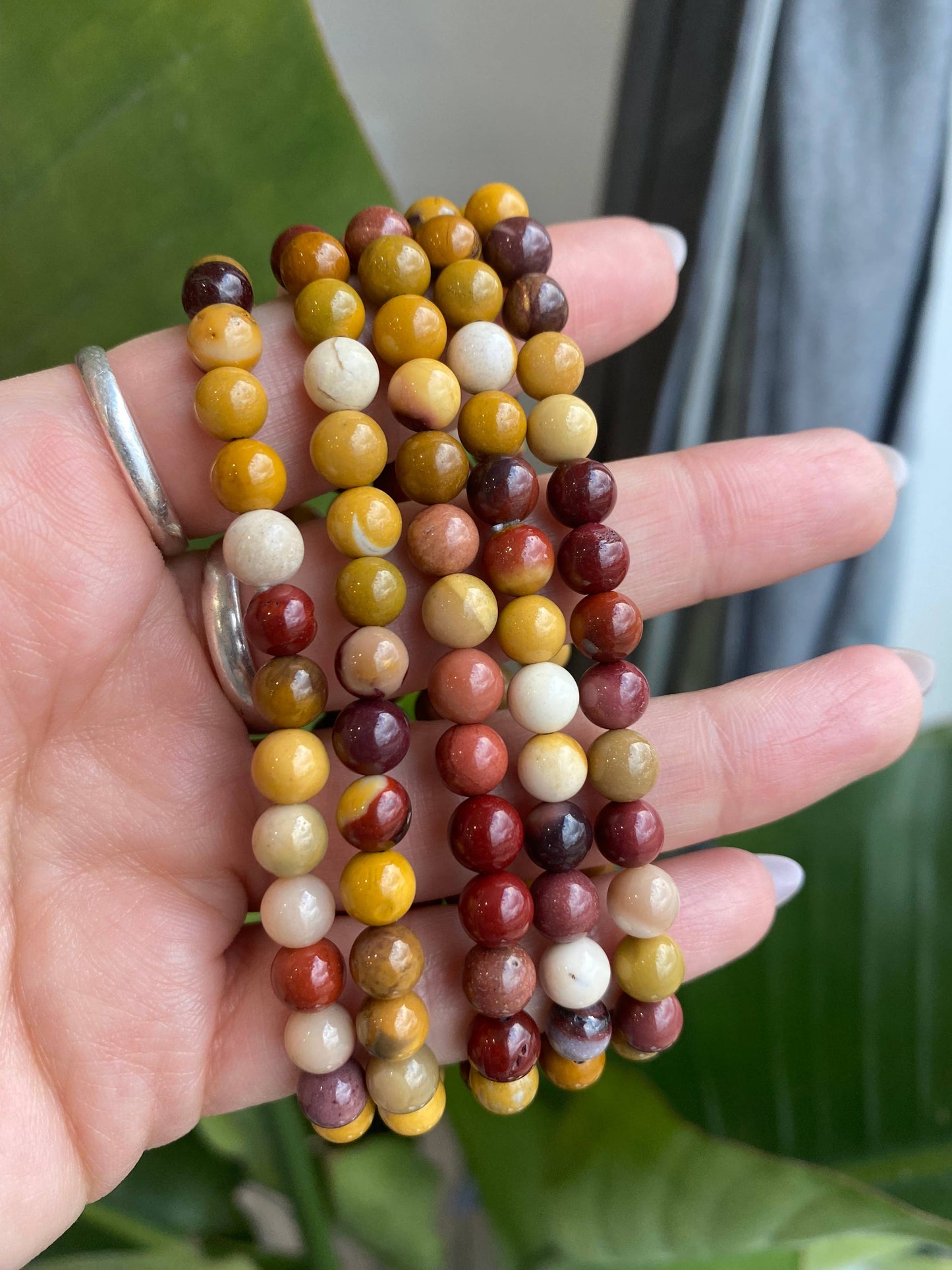 Elastic Bracelets - Mookaite Jasper