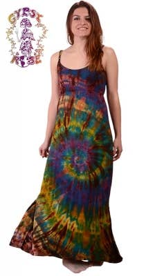 Starlight Tie Dye Spandex Blend Maxi Dress