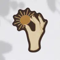 Celestial hand sticker -sun