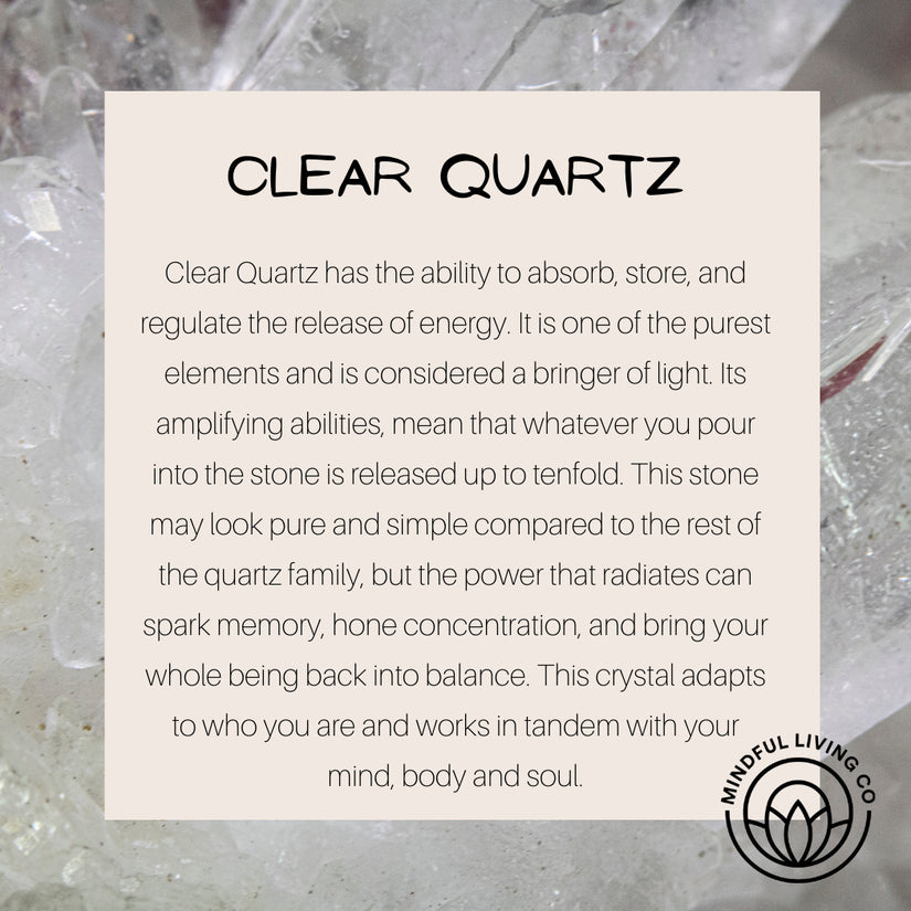 Crystal Clear Water Bottle with Clear Quartz Chips Insert