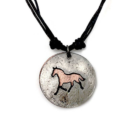 Pewter Necklace - Horse Cutout