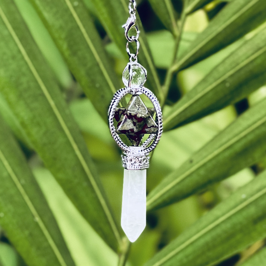 Dragon Blood Merkaba Silver Pendulum