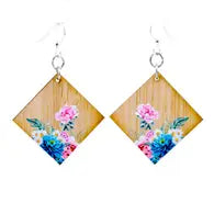 Floral Artistry Bamboo Earrings