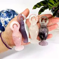Gemstone Earth Goddess Stand - Crystal Quartz