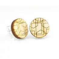 Geometric Line Stud Earrings