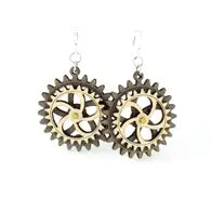 Kinetic Gear Earrings - Gray/Natural