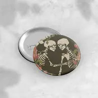 Tarot; The lovers skeleton button