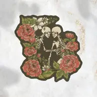 The lovers skeletons sticker