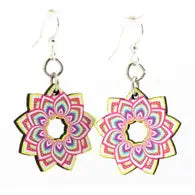 Brilliant Mandala Flower Blossoms Earrings