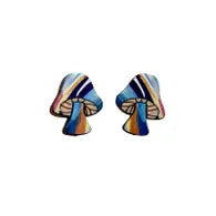 Psychedelic Mushroom Stud Earrings