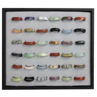 Natural Stone Band Ring - Assorted