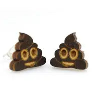 Poop Emoji Earrings