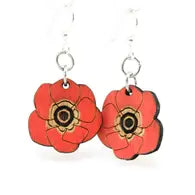 Poppy Flower Blossoms Earrings