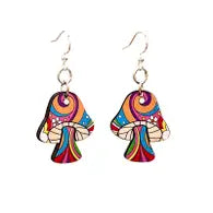 psychedelic mushroom earrings