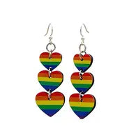 rainbow heart earrings