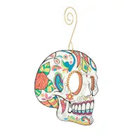 Sugar Skull Wood Ornament