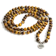 Tiger's eye 108 bead mala