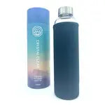 Crystal Clear Water Bottle with Clear Quartz Chips Insert
